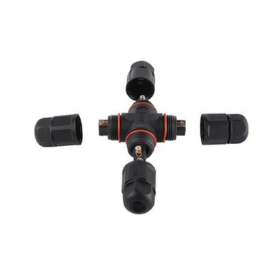 Factory Outdoor 4 Way X Type IP68 Waterproof Copper Submersible Electrical Cable Joint Solar Power System Wire Connections