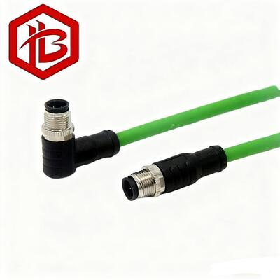 BETT Waterproof M12 Right Angled RJ45 Ethernet Connector IP68 Rated 8A for Aerospace UHF RF PCB Applications