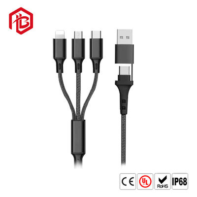 買う 1つの3A多電話充電器速い充満USBのデータ ケーブルに付き3 4つをつけるマイクロUSBのタイプC online manufacture