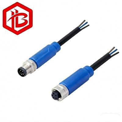 買う M8 DIN 3pin Nickel Plated Male to Female Straight Plug IP68 Waterproof Sensor Cable online manufacture