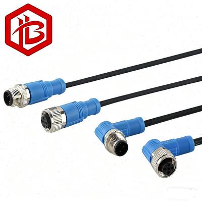 買う カスタム DIN IP68 防水 A/B/D コード ストレート肘プラグ M8 M12 3Pin 4Pin 5Pin メタルハウジング 円形接続ケーブルセンサー online manufacture
