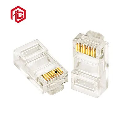 買う 高性能 24V IP65 リン青銅 CAT5 UTP シールドイーサネット RJ45 オス PCB RF 電源ケーブルコネクタ online manufacture