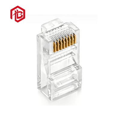 Fangbei RJ45 Cat6a PC Shielded STP FTP Ethernet Male Modular Plug Adapter with Phosphor Bronze Contacts