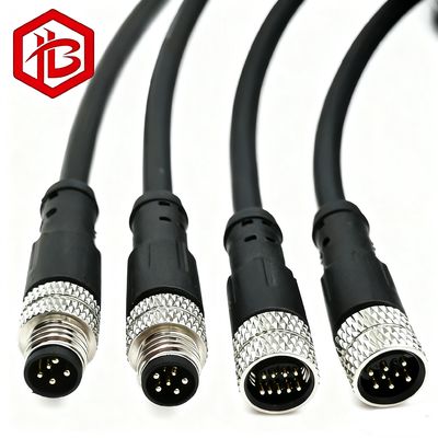M8 3 4 5 6 8 Pins Shielded Cable Connector PVC TPU Molding Plug Male Female Straight Right Angled M8 Sensor Cables