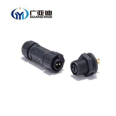 Assembly Male Plug Female Socket IP68 Supply Power Driver Electric Wire Connector M12 M16 M20 2Pin Circular Waterproof Connector