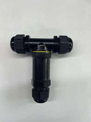 IP68 Waterproof LED Outdoor Lighting Connector Cable Aerospace UHF 3-Way 2/3/4-Pin T-Type Screw Fixing Copper Contact Material