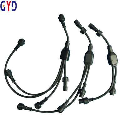 BETT Y16 Y-Shaped Waterproof IP67-IP69 Adapter with LED Light Copper Contacts 2-4 Pin Male/Female for Power Applications