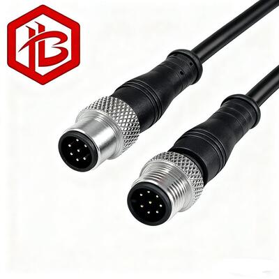 M12 Metal Plug Aerospace Male/Female UHF PCB RF 8A IP68 3-6 Pins a Code Canbus Overmolding Connector